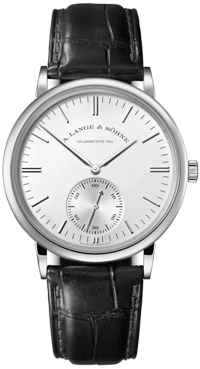 A. Lange & Söhne Saxonia 380.027 38.5mm White gold and 18k white gold Silver