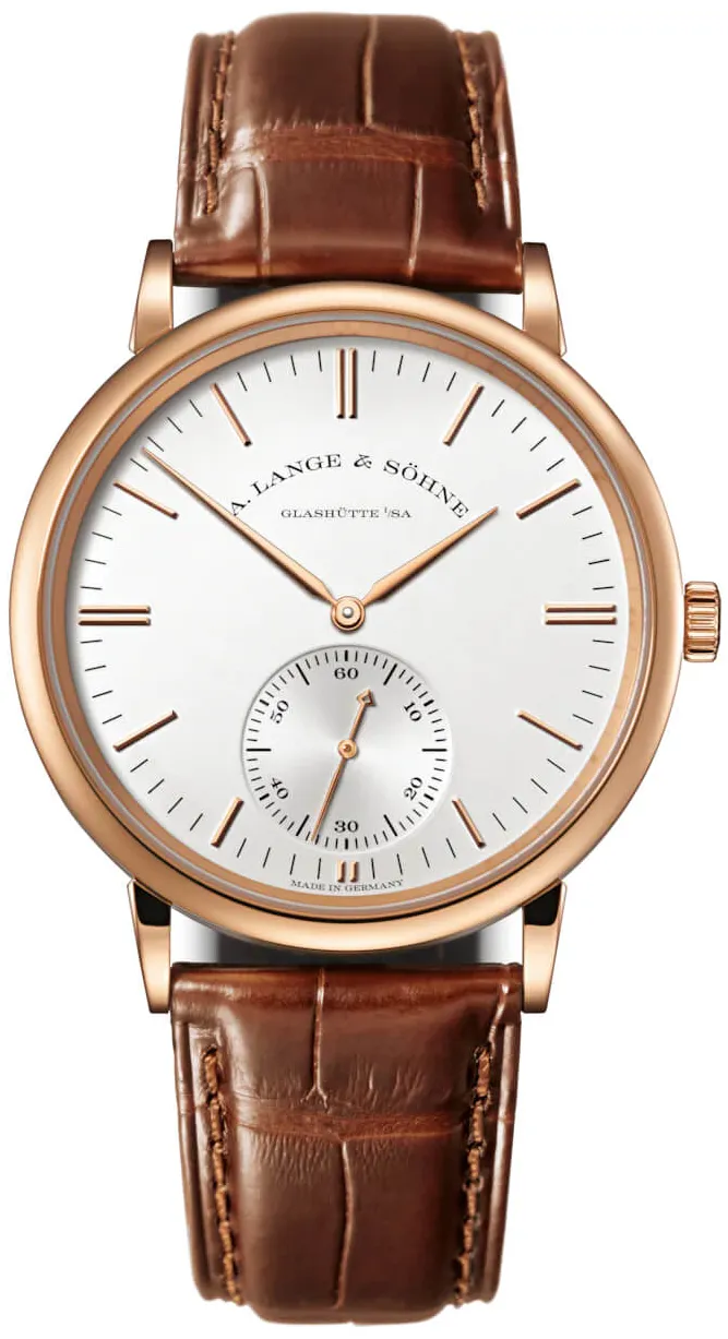 A. Lange & Söhne Saxonia 380.033 38.5mm Rose gold and 18k rose gold Silver