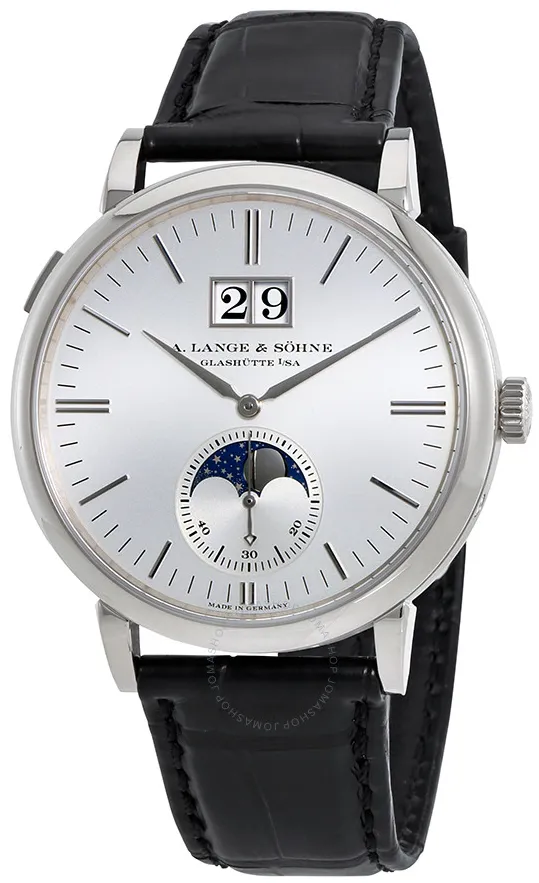 A. Lange & Söhne Saxonia 384.026 40mm White gold and 18k white gold Silver