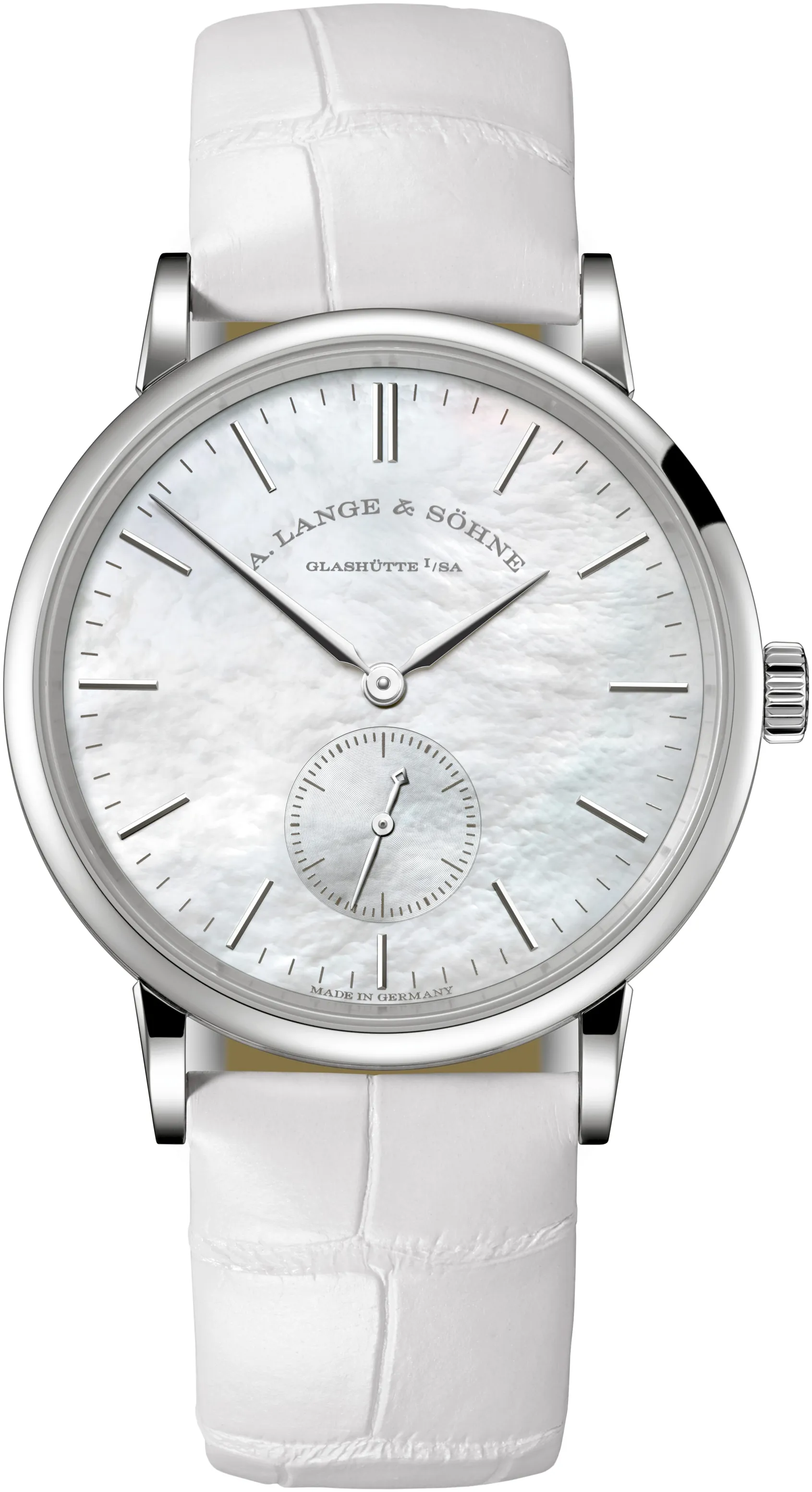 A. Lange & Söhne Saxonia 835.030 34mm White gold and 18k white gold Mother-of-pearl