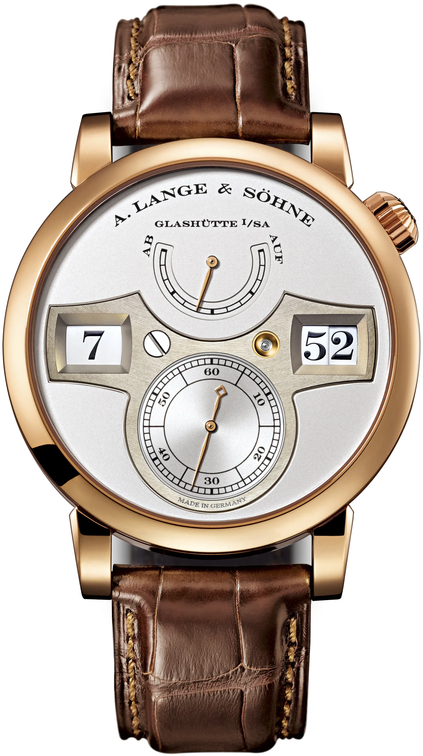 A. Lange & Söhne Zeitwerk 140.032 42mm Rose gold and 18k rose gold Silver