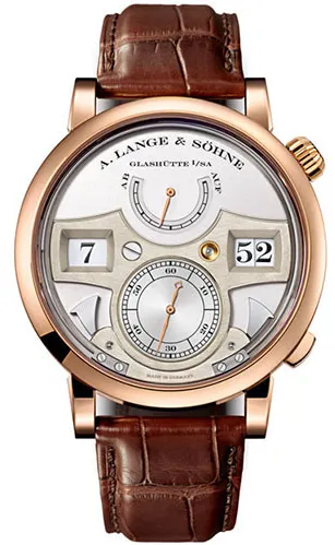 A. Lange & Söhne Zeitwerk 145.032 44mm Rose gold and 18k rose gold Silver