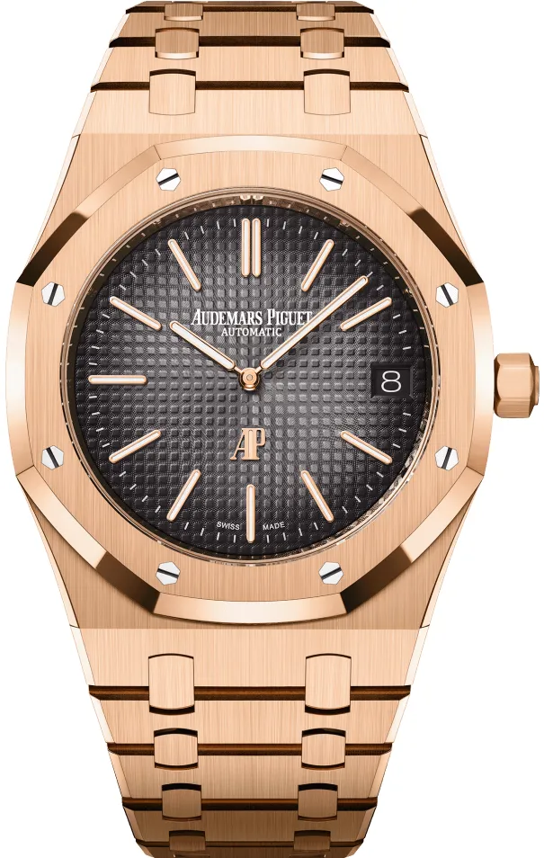 Audemars Piguet Royal Oak 16202OR.OO.1240OR.02 39mm Rose gold and 18k rose gold Smoked gray