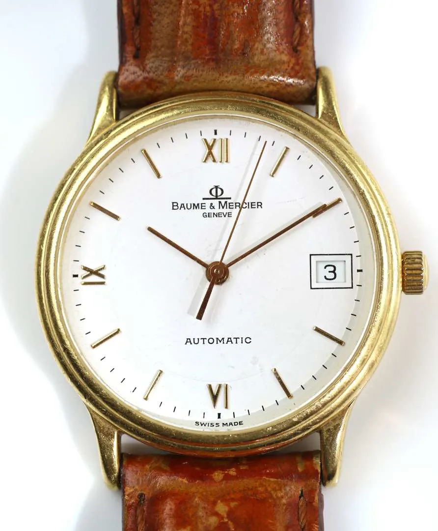 Baume & Mercier 33mm 18k Gold White