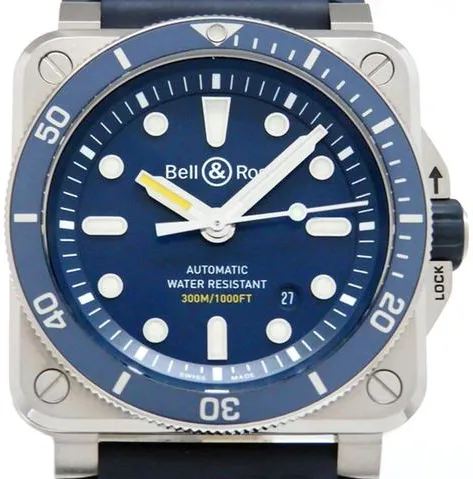 Bell & Ross Instruments BR0392-D-BU-ST/SRB 42mm Stainless steel Blue