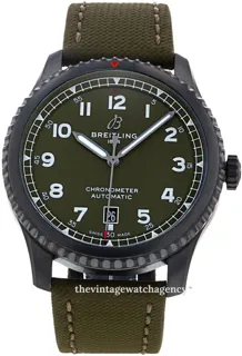 Breitling Aviator 8 M173152A1L1X1 Black DLC Green