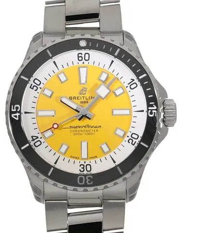 Breitling Superocean A17375211I1A1 42mm Stainless steel Yellow