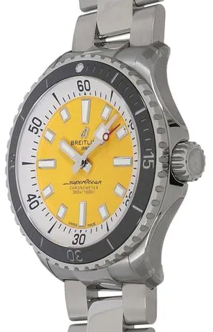 Breitling Superocean A17375211I1A1 42mm Stainless steel Yellow 1