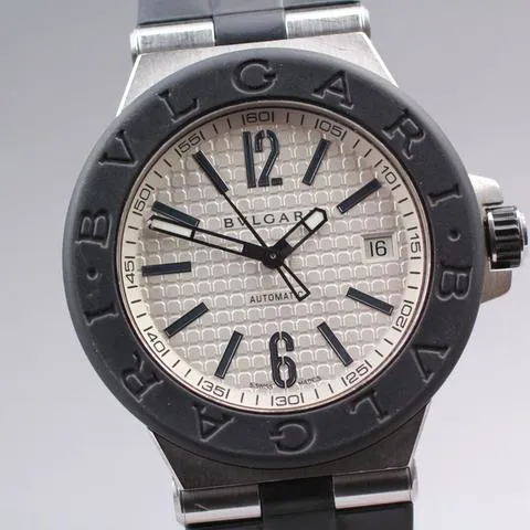 Bulgari Diagono DG 40 SV 40mm Stainless steel White 3