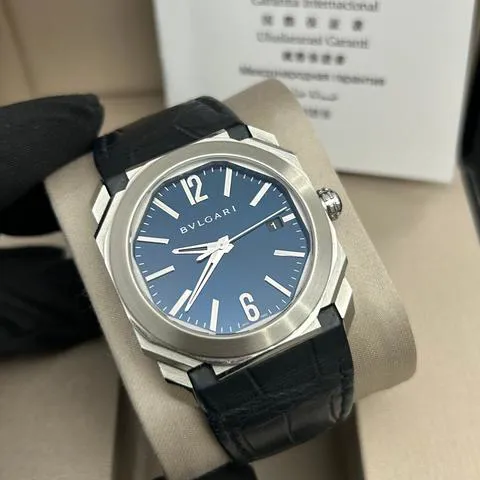 Bulgari Octo 102429 38mm Stainless steel Blue