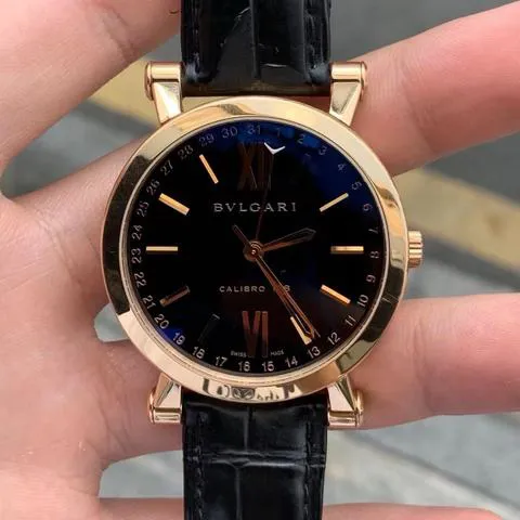 Bulgari Sotirio SBP43BGLD 43mm Rose gold Black