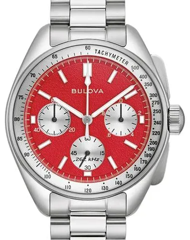 Bulova Lunar Pilot 96A316 43mm Stainless steel Red