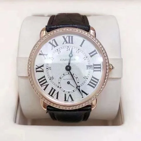 Cartier Ronde Louis Cartier WR007017 40mm Rose gold Silver