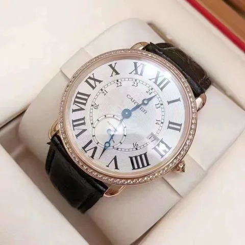 Cartier Ronde Louis Cartier WR007017 40mm Rose gold Silver 1