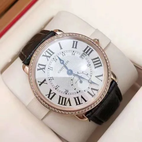 Cartier Ronde Louis Cartier WR007017 40mm Rose gold Silver 2