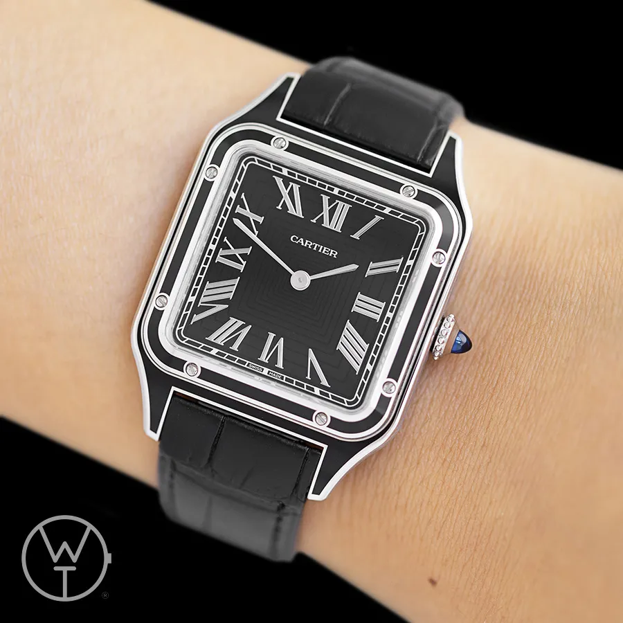 Cartier Santos Dumont WSSA0046 43.5mm Stainless steel Black 1