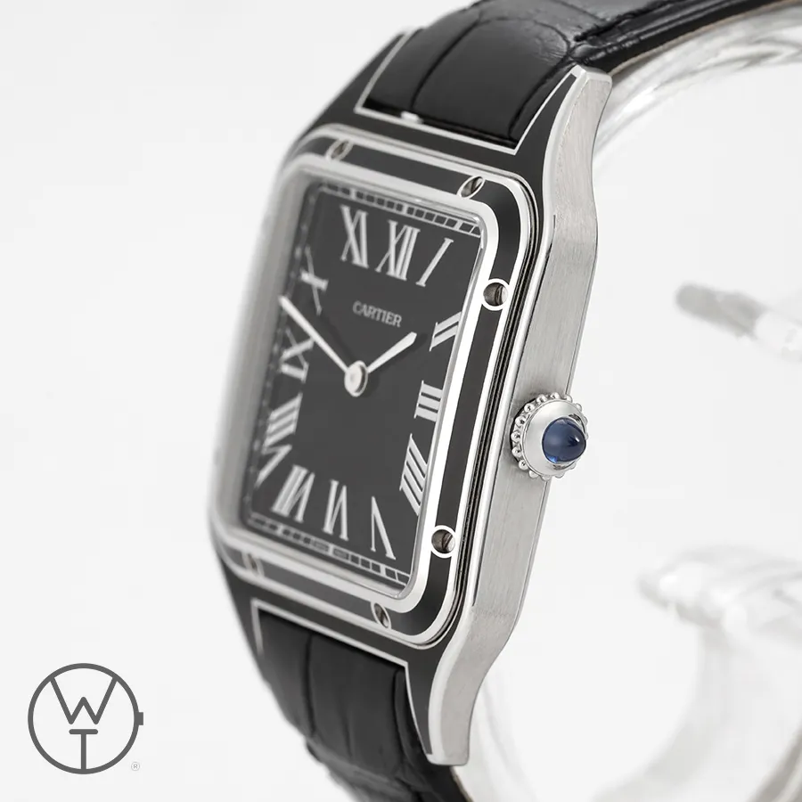 Cartier Santos Dumont WSSA0046 43.5mm Stainless steel Black 4