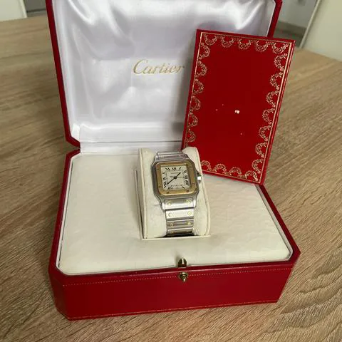 Cartier Santos Galbée 1566 29mm Yellow gold and Stainless steel White