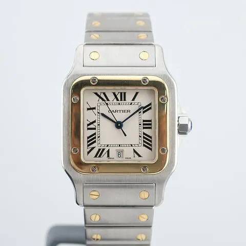 Cartier Santos Galbée 1566 29mm Yellow gold and Stainless steel White