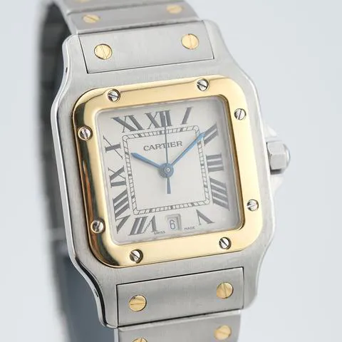 Cartier Santos Galbée 1566 29mm Yellow gold and Stainless steel White 1