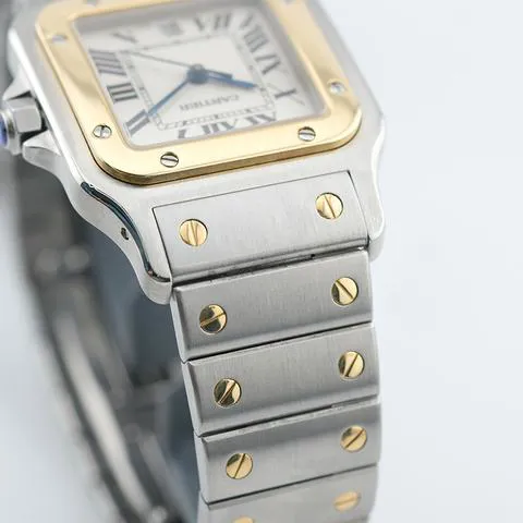 Cartier Santos Galbée 1566 29mm Yellow gold and Stainless steel White 4