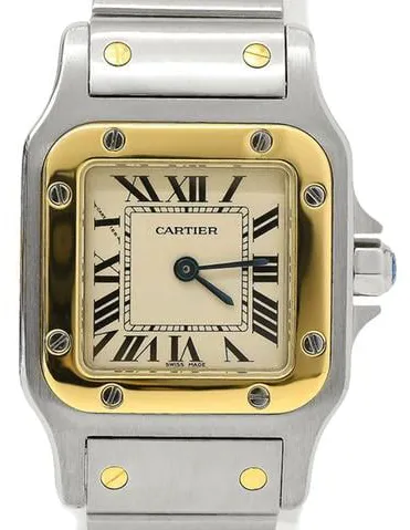 Cartier Santos W20012C4 24mm Yellow gold and Stainless steel White