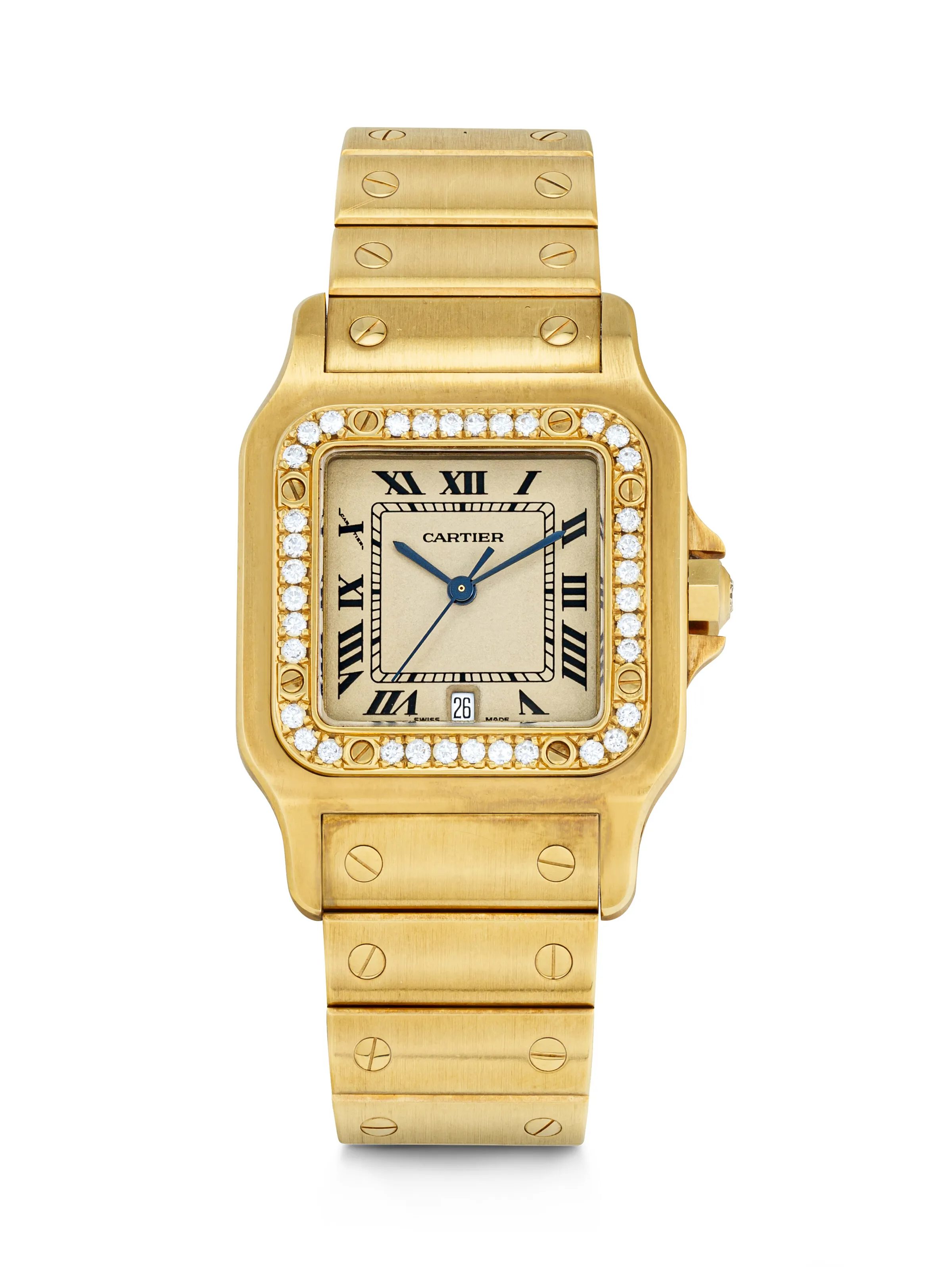 Cartier Santos 29mm 18k Gold Ivory