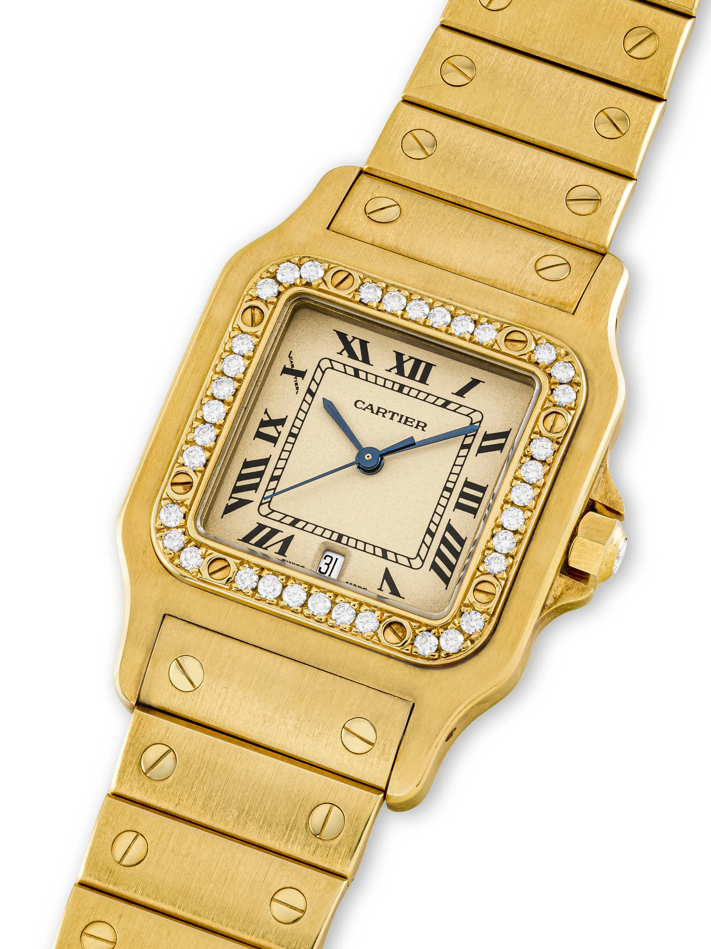 Cartier Santos 29mm 18k Gold Ivory 1