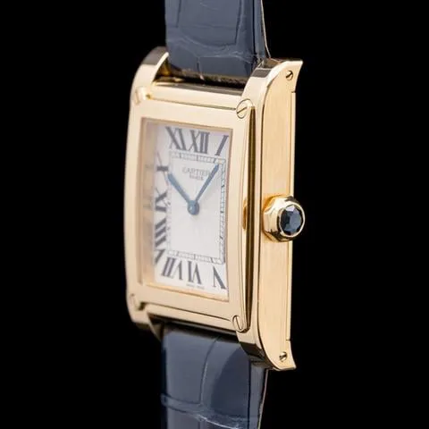 Cartier Tank 2484 27mm Yellow gold Guilloché 2