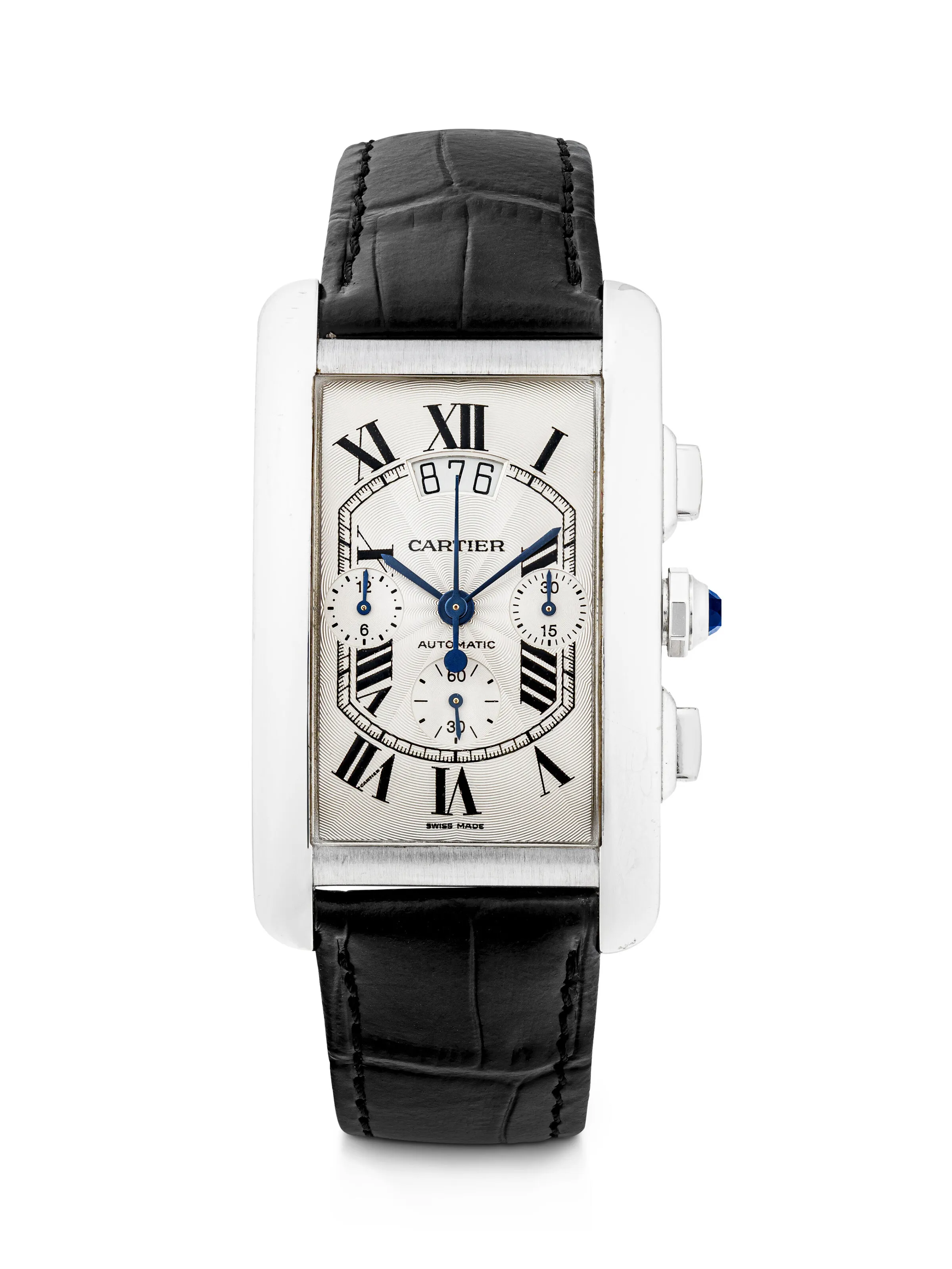 Cartier Tank Américaine 3073 31mm 18k white gold Silvered