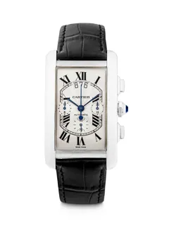 Cartier Tank Américaine 3073 18k white gold Silver