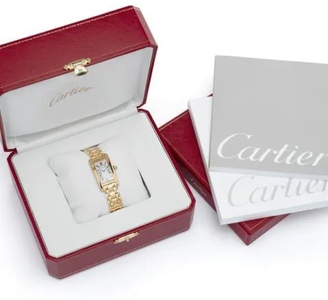 Cartier Tank Américaine W26015K2 19mm Yellow gold White 3