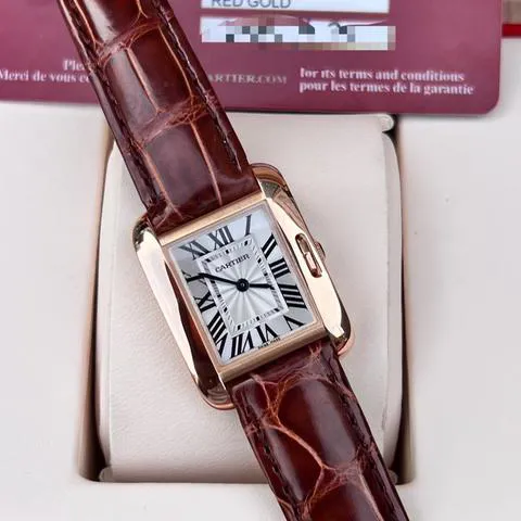 Cartier Tank Anglaise W5310027 30.2mm Rose gold Silver