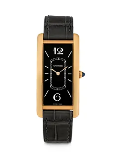 Cartier Tank Cintrée 18K pink gold Dark gray