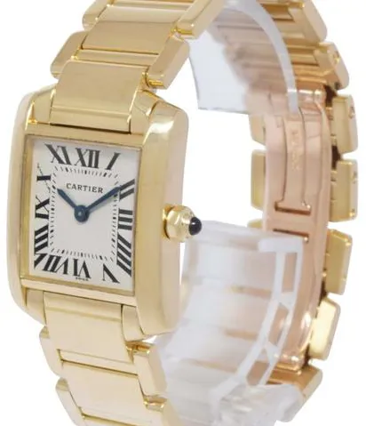 Cartier Tank Française 1820 20mm Yellow gold Champagne 2