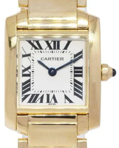 Cartier Tank Française 1820 20mm Yellow gold Champagne 6