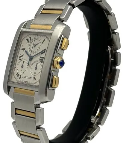 Cartier Tank Française 2303 28mm Yellow gold and Stainless steel White 1