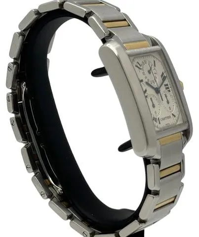 Cartier Tank Française 2303 28mm Yellow gold and Stainless steel White 3