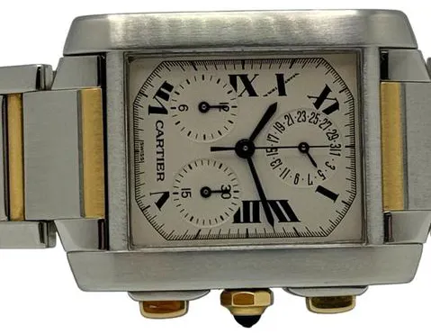 Cartier Tank Française 2303 28mm Yellow gold and Stainless steel White 6