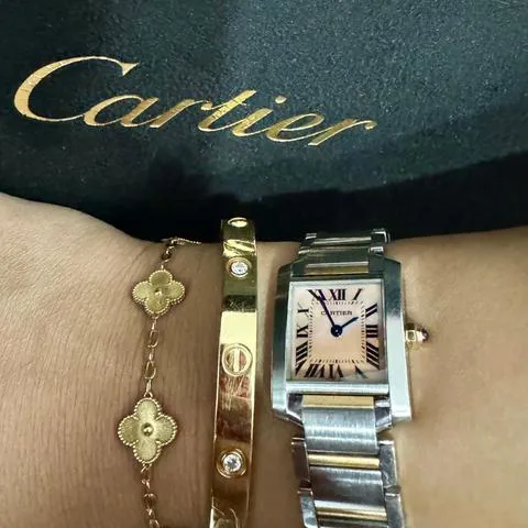 Cartier Tank Française 2384 20mm Yellow gold and Stainless steel Rose