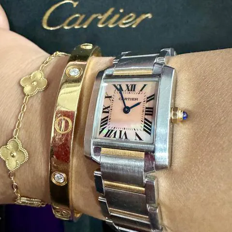 Cartier Tank Française 2384 20mm Yellow gold and Stainless steel Rose 1