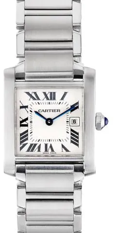 Cartier Tank Française W51011Q3 25mm Stainless steel White