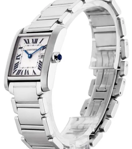 Cartier Tank Française W51011Q3 25mm Stainless steel White 2