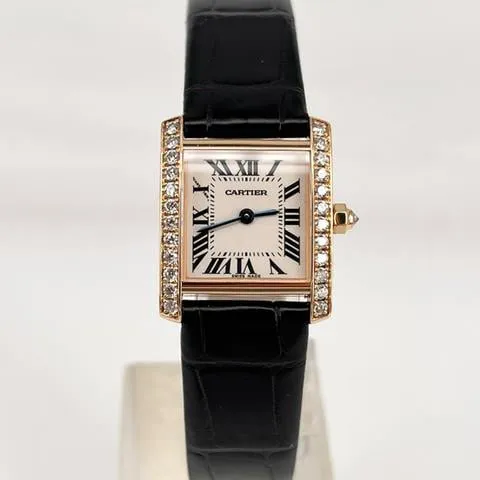 Cartier Tank Française WE104531 Rose gold Silver