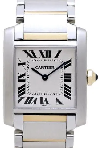 Cartier Tank Française 25mm Yellow gold and Stainless steel Champagne