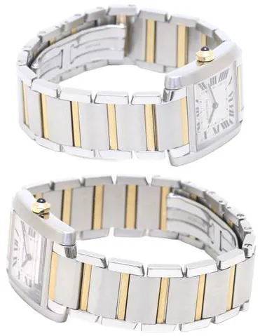 Cartier Tank Française 25mm Yellow gold and Stainless steel Champagne 2