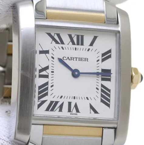 Cartier Tank Française 25mm Yellow gold and Stainless steel Champagne 4