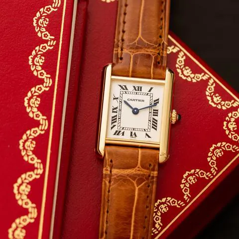 Cartier Tank Louis Cartier W1512756 20.5mm Yellow gold White 1