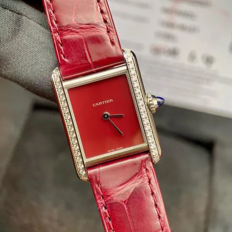 Cartier Tank Must W4TA0022 27mm Stainless steel Red