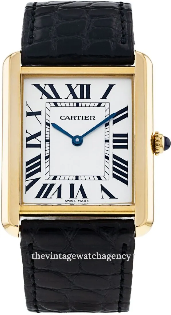 Cartier Tank Solo W1018855. 18 carat yellow gold steel Silver